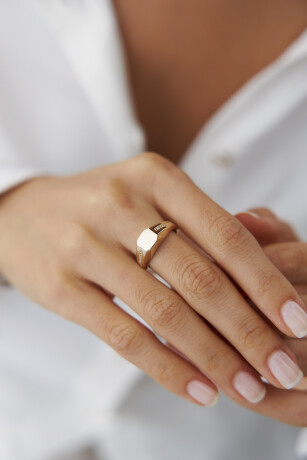 Taşlı Geometrik Yüzük - 1