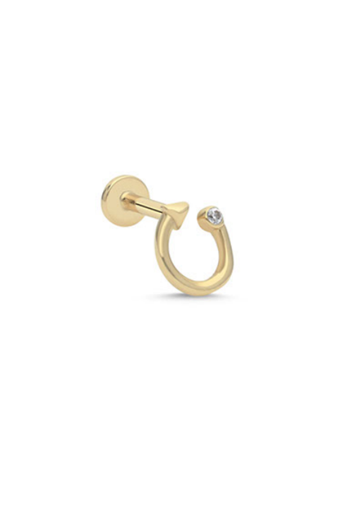 Taşlı Halka Form Tragus Piercing - Yavuz Kuyumculuk (1)
