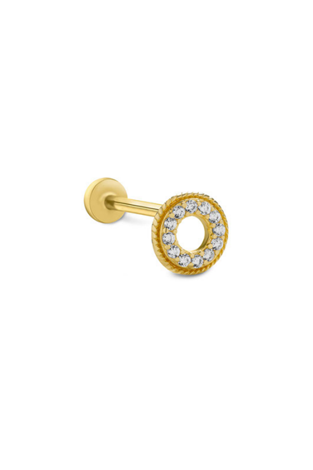 Taşlı Halka Tragus Piercing - Yavuz Kuyumculuk (1)