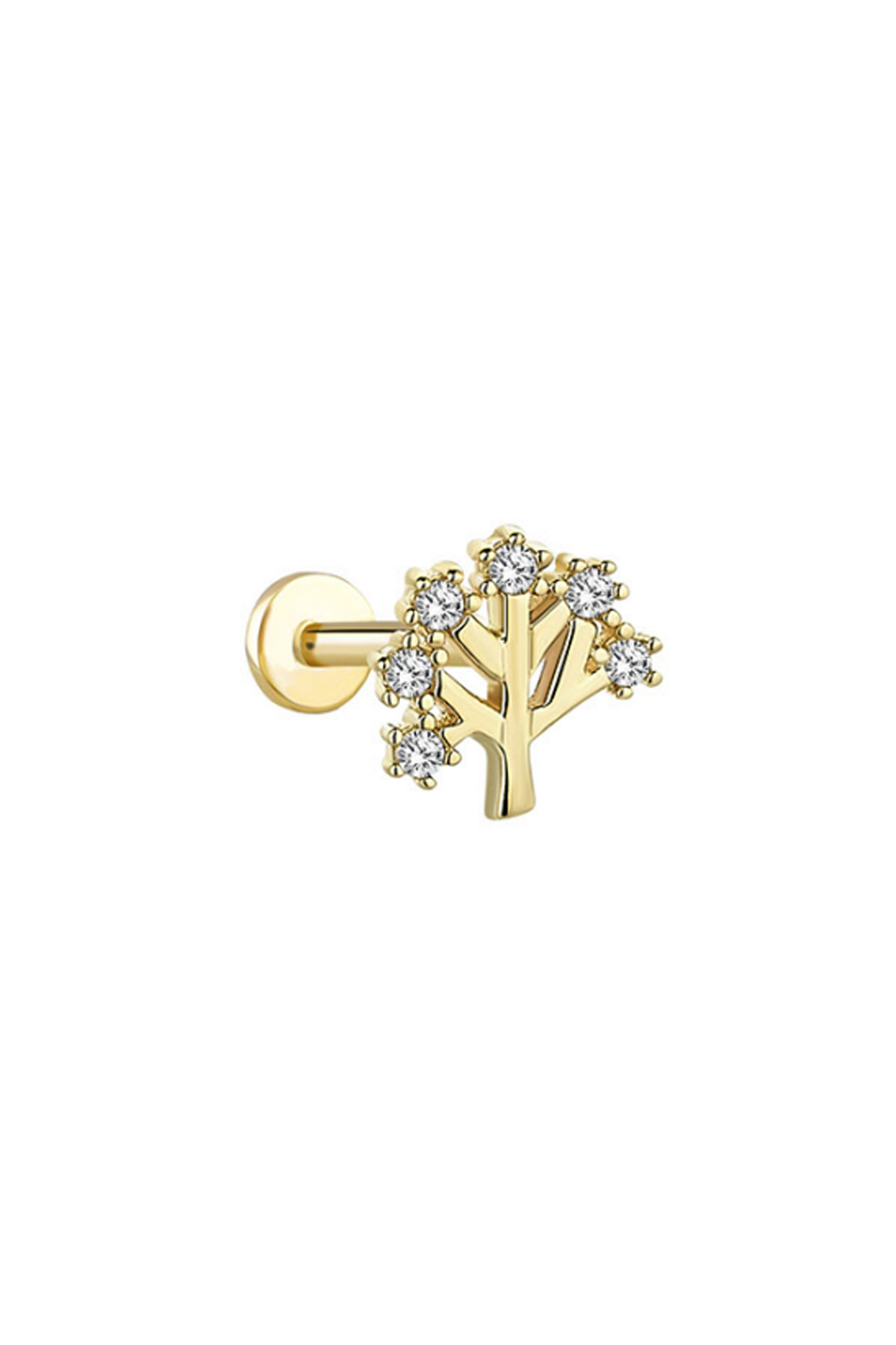 Taşlı Hayat Ağacı Tragus Piercing - Yavuz Kuyumculuk (1)