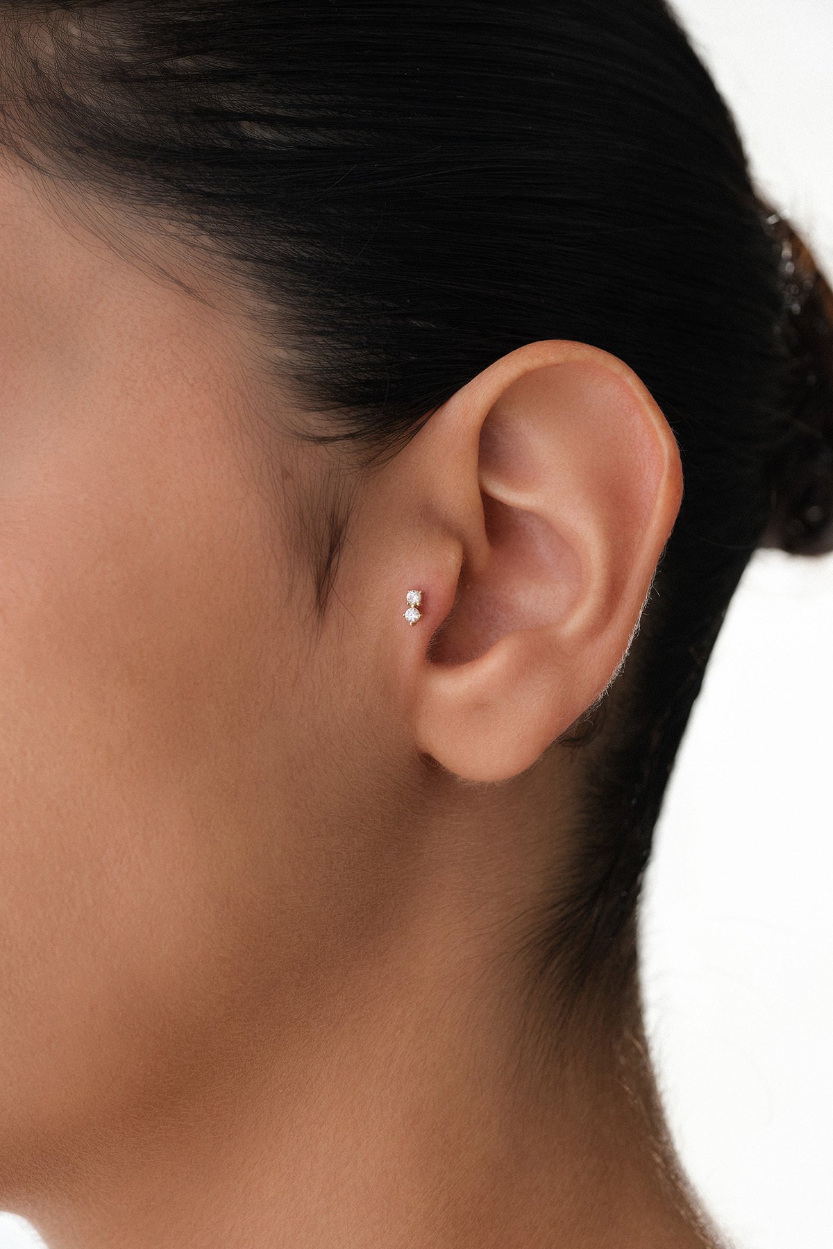Taşlı İkili Tragus Piercing - Yavuz Kuyumculuk (2)