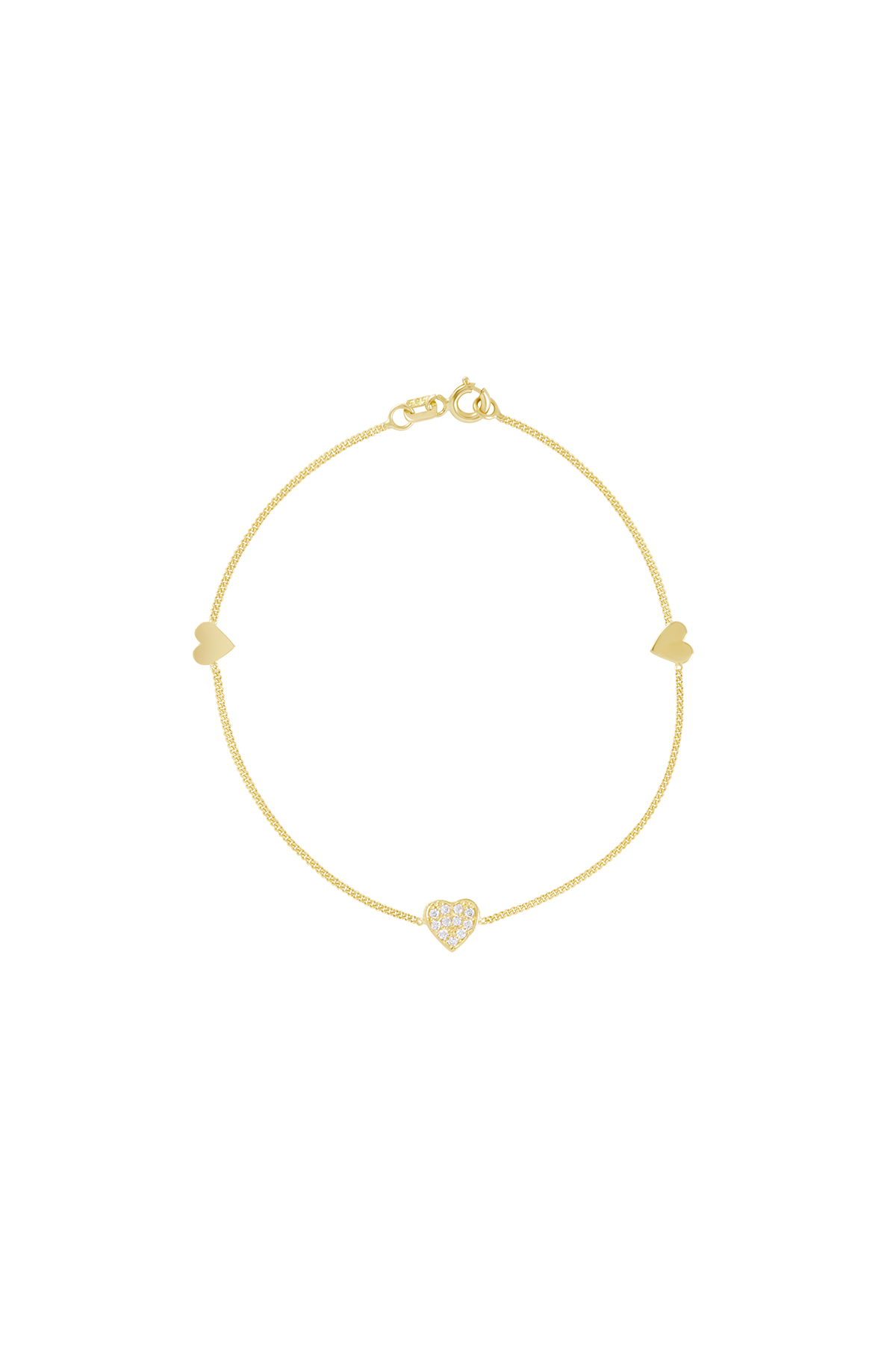 Taşlı Kalp Bileklik Üçlü - Yavuz Kuyumculuk (2)