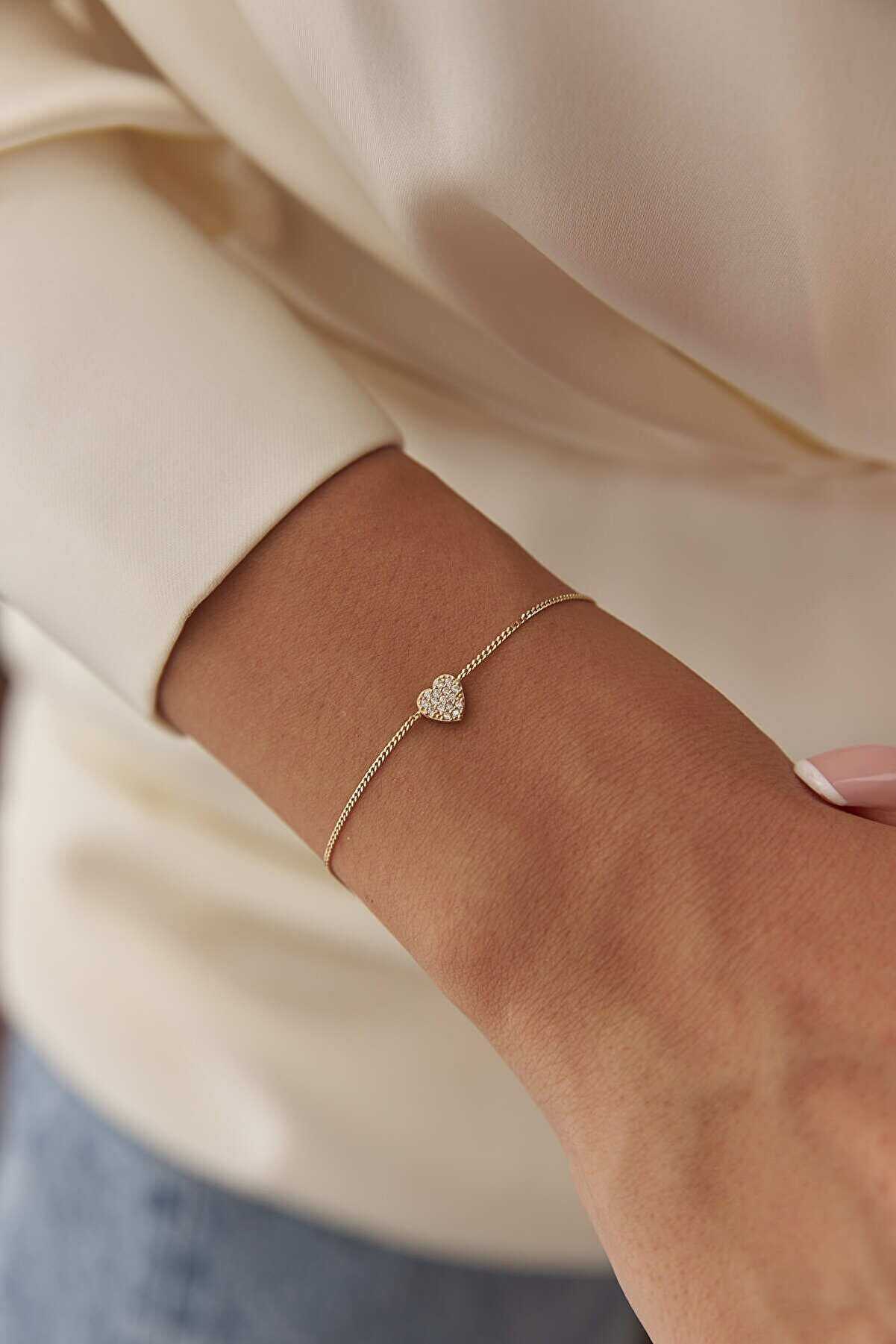 Taşlı Kalp Bileklik Üçlü - Yavuz Kuyumculuk (3)