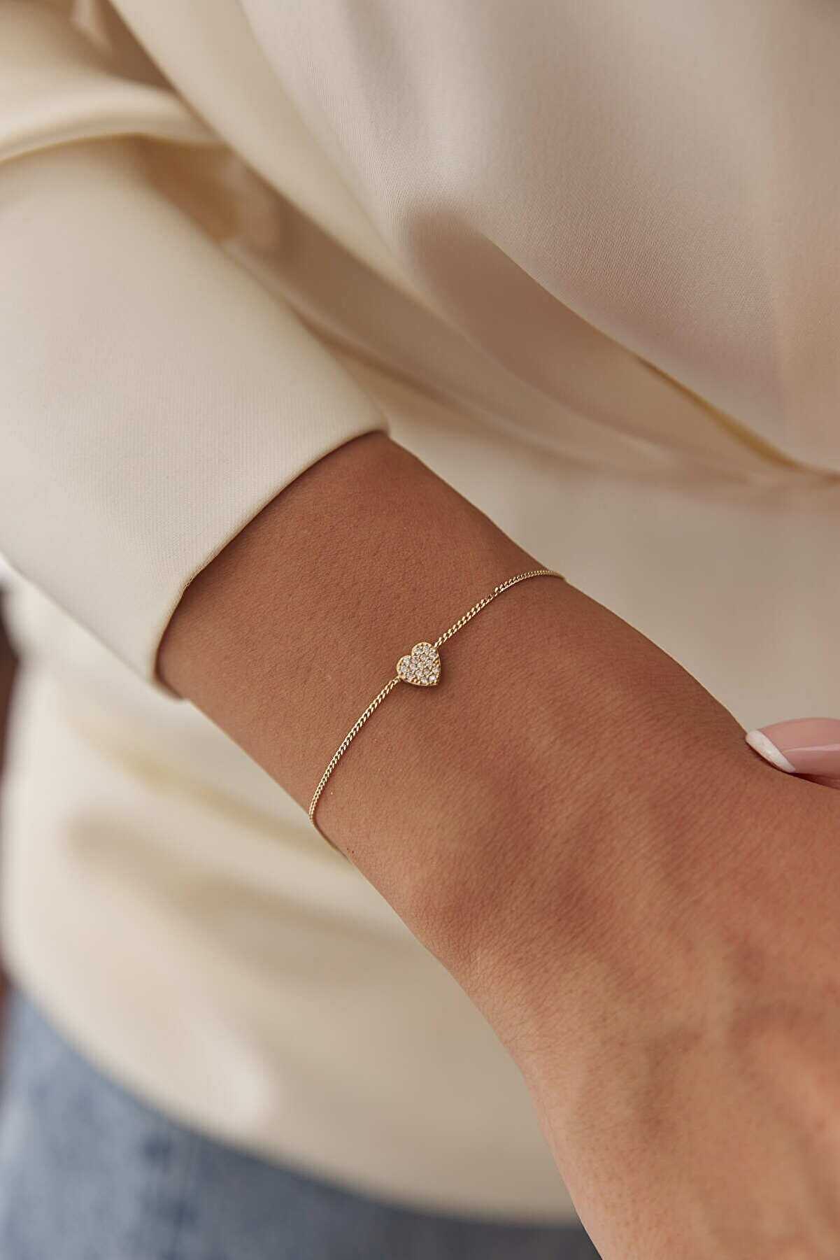 Taşlı Kalp Bileklik Üçlü - Yavuz Kuyumculuk (4)