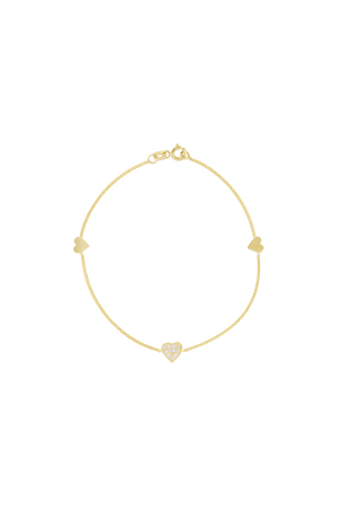 Taşlı Kalp Bileklik Üçlü - 2