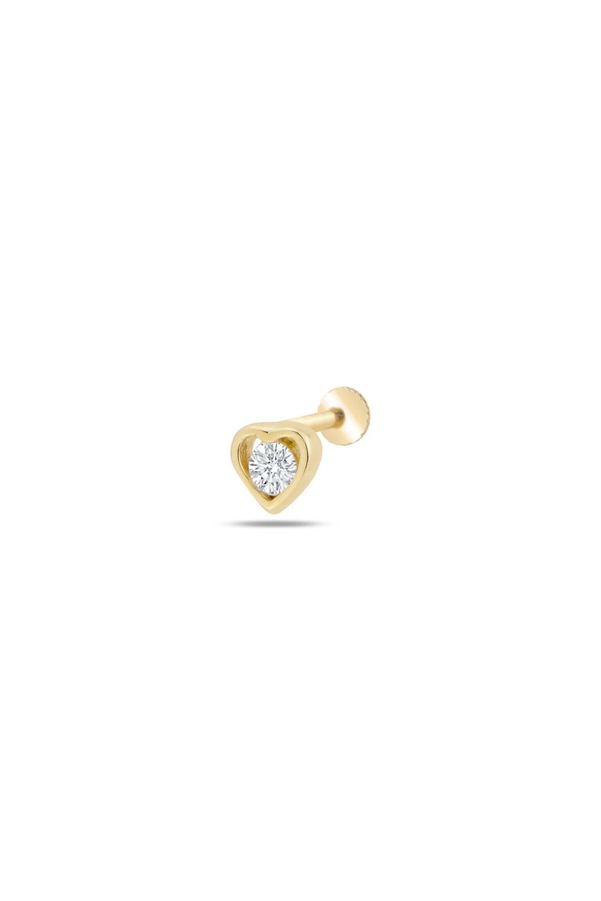 Taşlı Kalp Tragus Piercing - Yavuz Kuyumculuk (1)