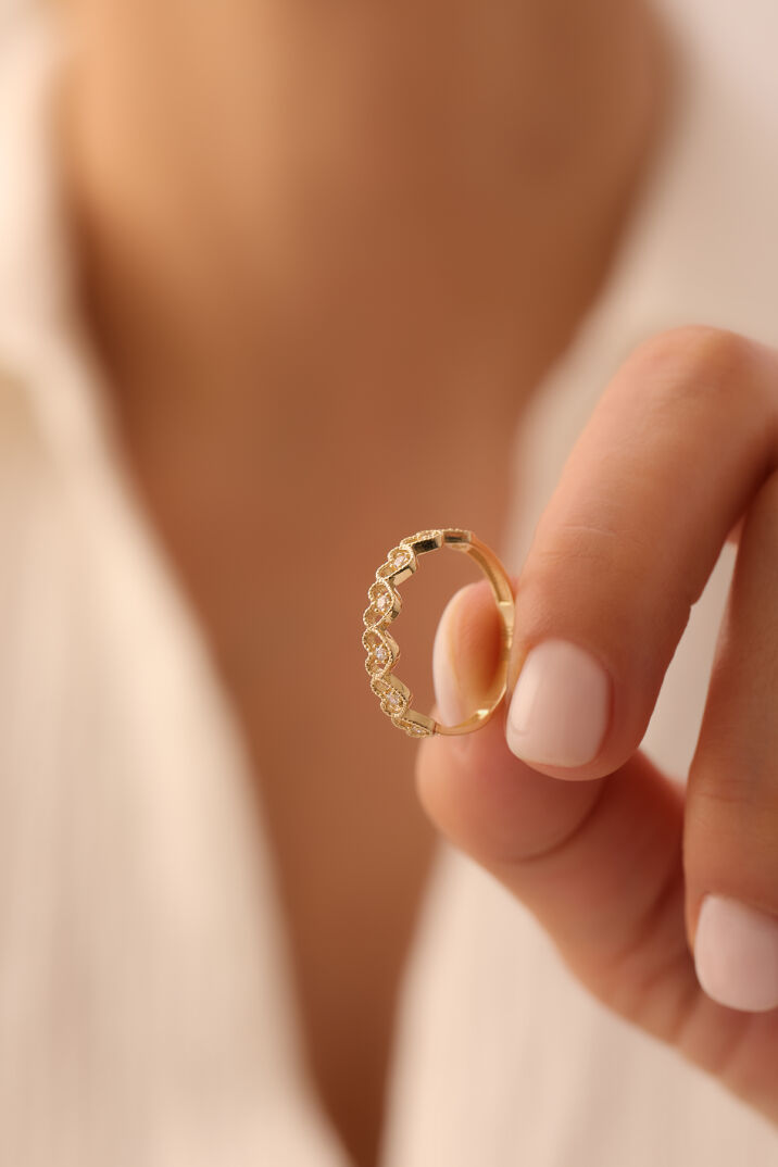 Taşlı Kalp Yüzük - Yavuz Kuyumculuk (1)