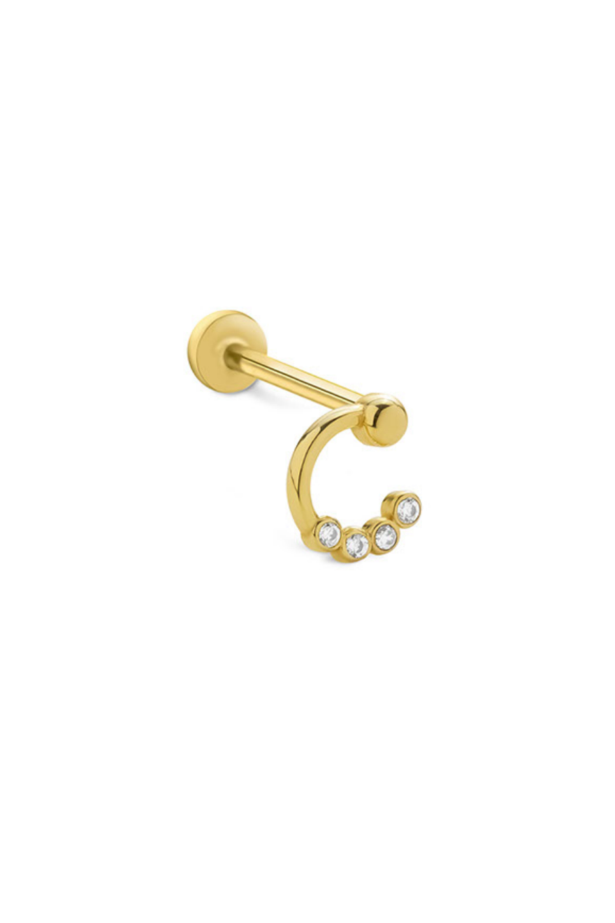 Taşlı Kanca Tragus Piercing - Yavuz Kuyumculuk (1)