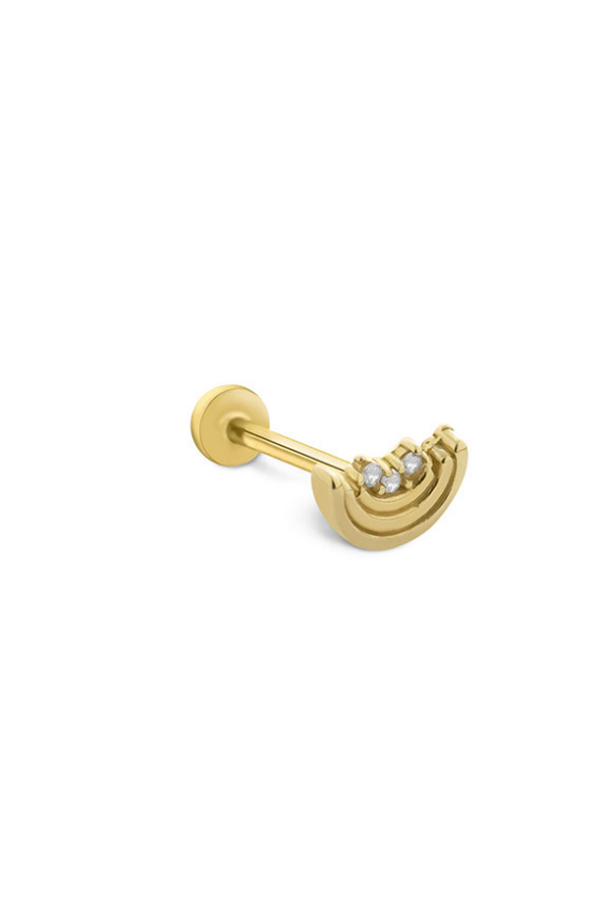 Taşlı Kavis Tragus Piercing - Yavuz Kuyumculuk (1)