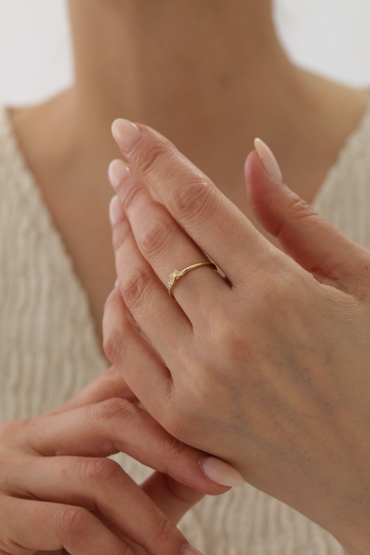 Taşlı Kelebek Yüzük - Yavuz Kuyumculuk