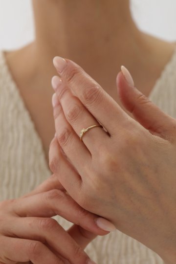 Taşlı Kelebek Yüzük - 1