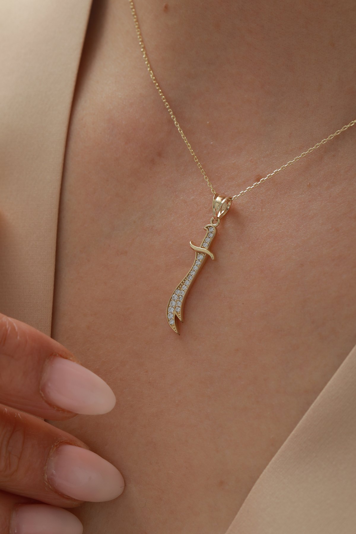 Taşlı Kılıç Kolye - Yavuz Kuyumculuk (2)