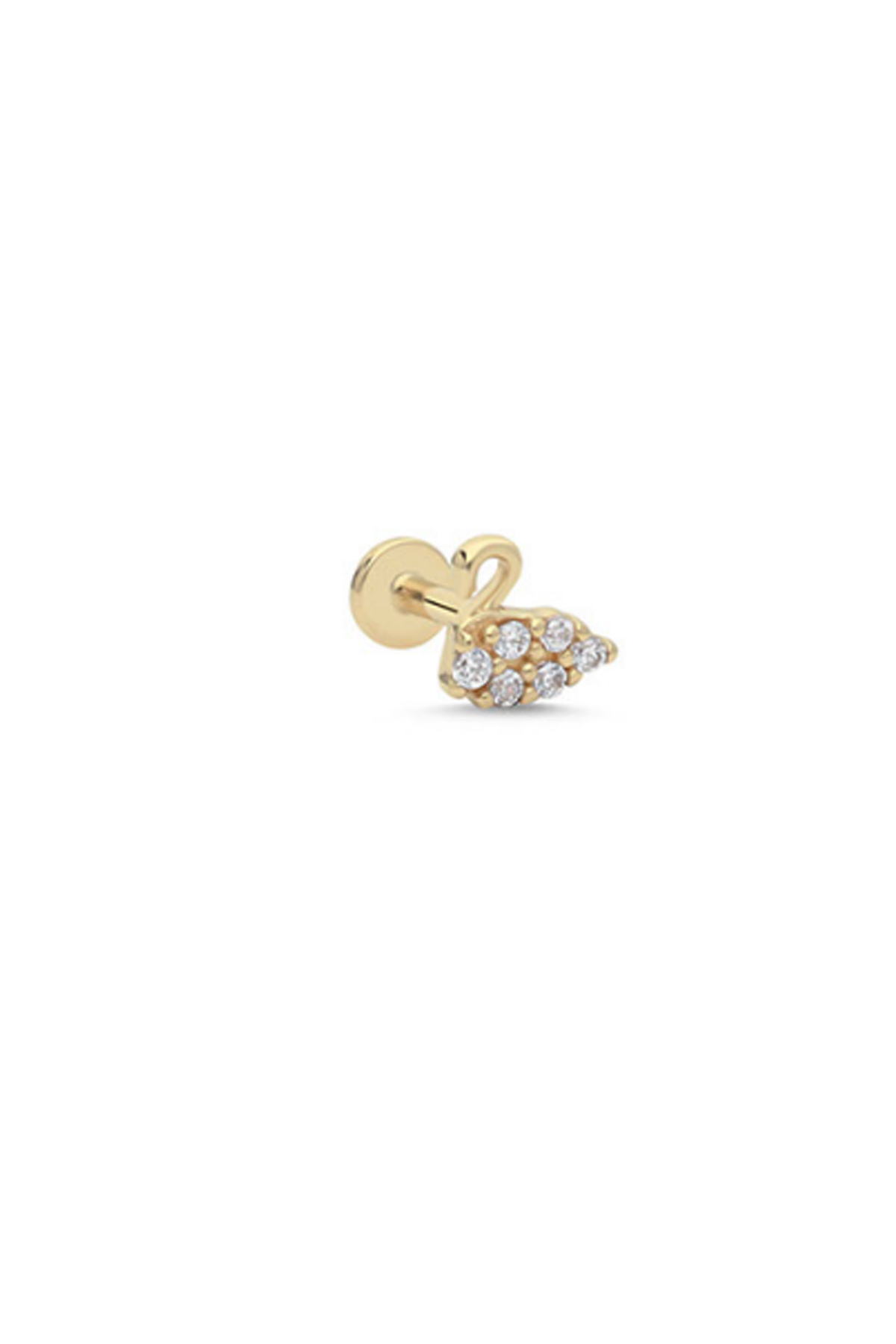 Taşlı Kuğu Tragus Piercing - Yavuz Kuyumculuk (1)