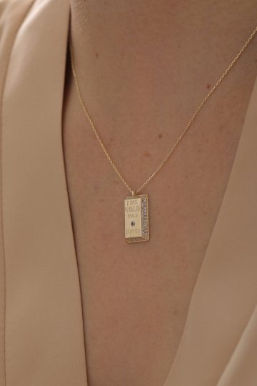 Taşlı Külçe Kolye - 2