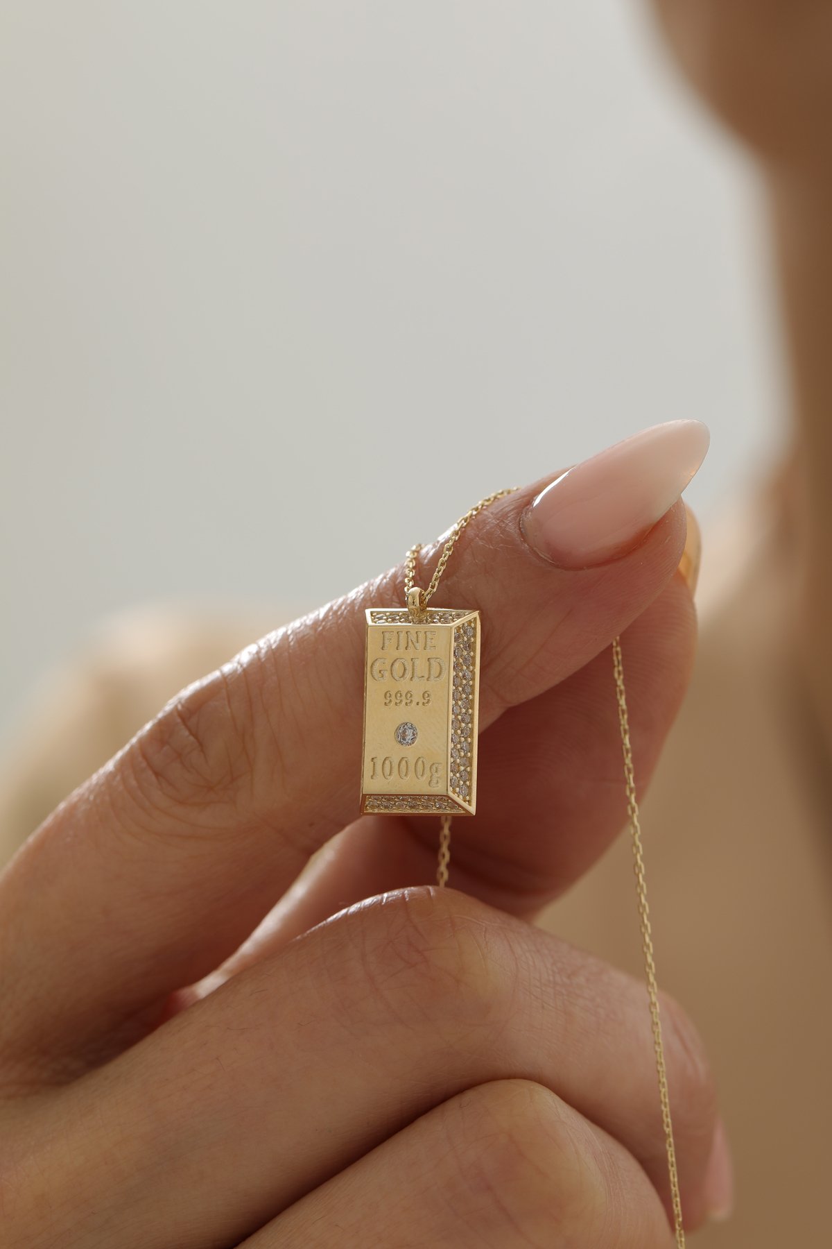 Taşlı Külçe Kolye - Yavuz Kuyumculuk (3)