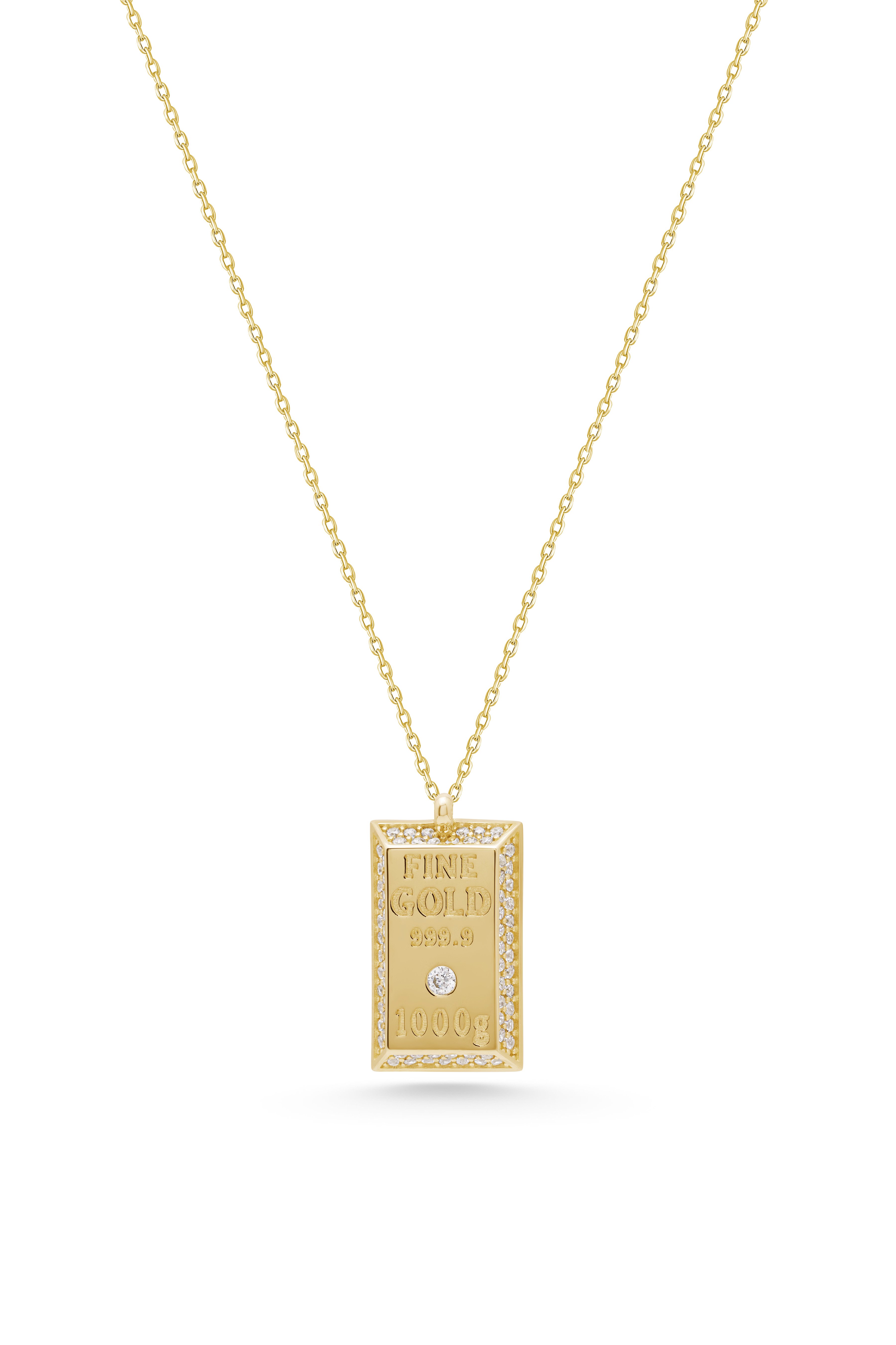 Taşlı Külçe Kolye - Yavuz Kuyumculuk (2)