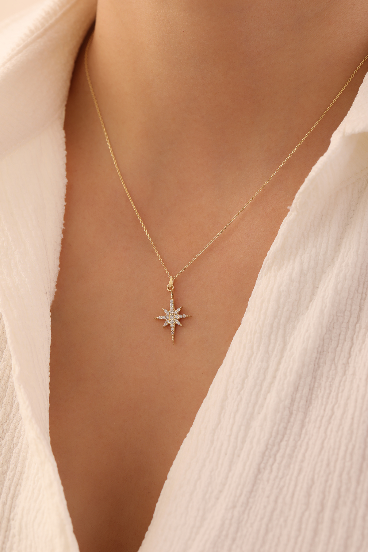 Taşlı Kuzey Yıldızı Kolye - Yavuz Kuyumculuk (1)