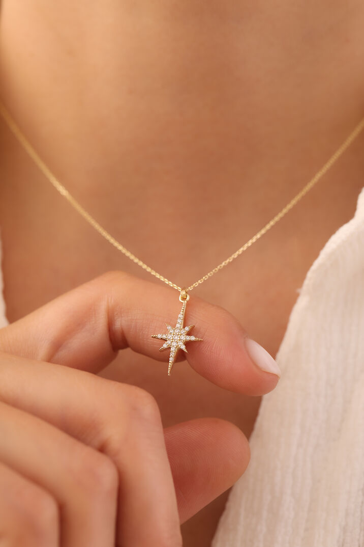 Taşlı Kuzey Yıldızı Kolye - Yavuz Kuyumculuk (1)