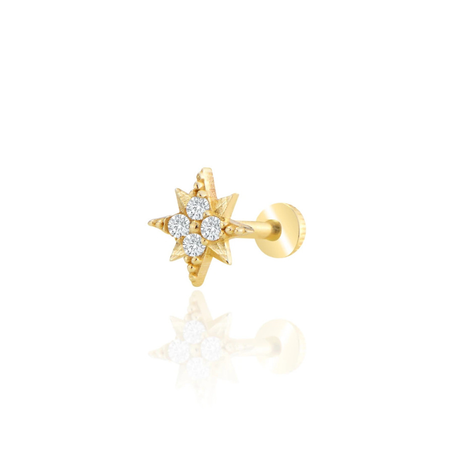 Taşlı Kuzey Yıldızı Tragus Piercing