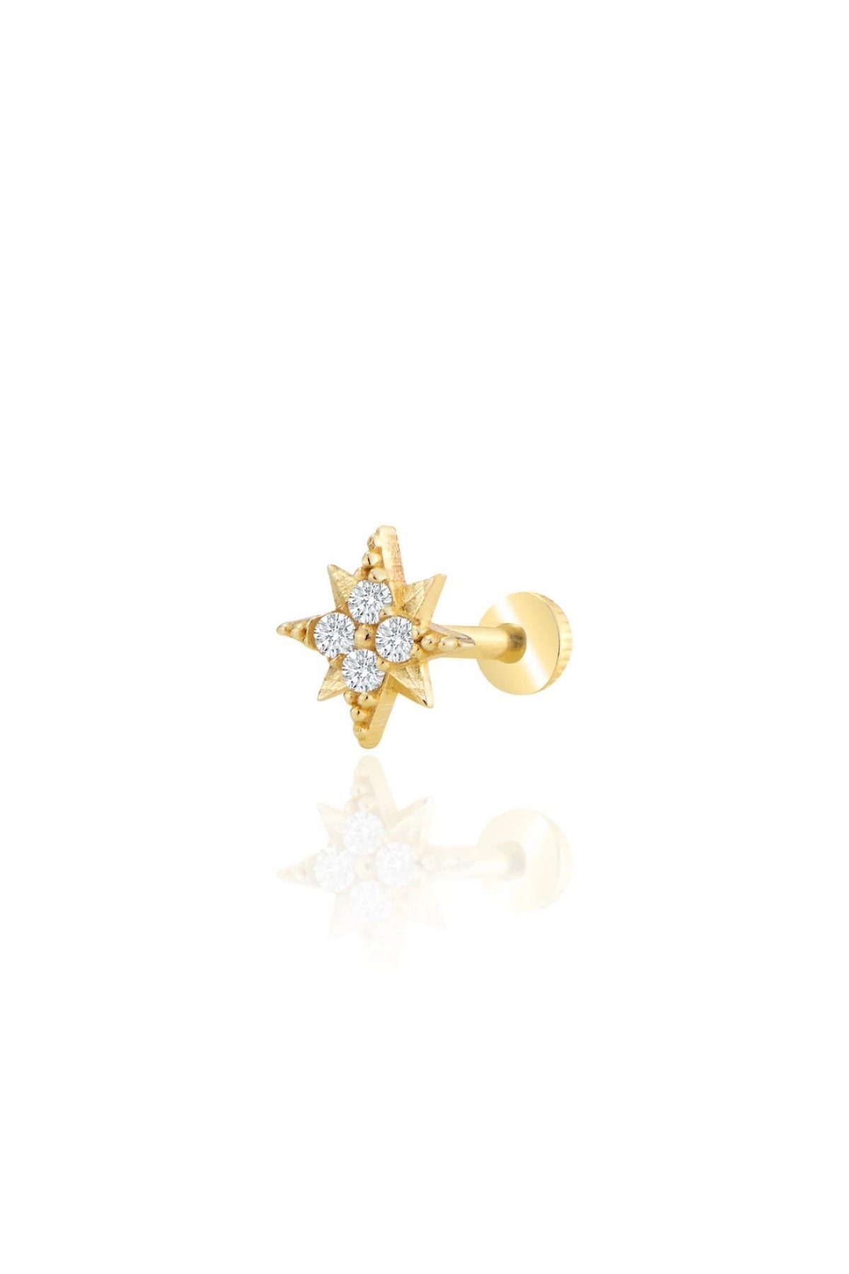Taşlı Kuzey Yıldızı Tragus Piercing - Yavuz Kuyumculuk (1)