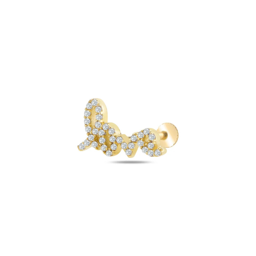 Taşlı Love Tragus Piercing
