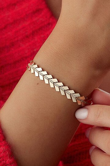 Taşlı Modern Başak Bileklik - 1