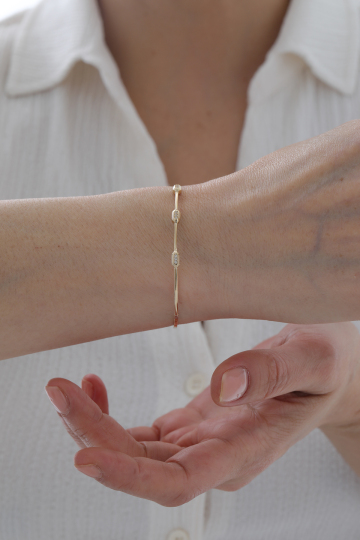 Taşlı Modern Kelepçe - 1