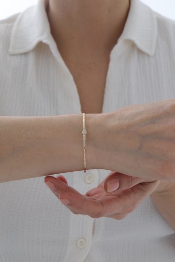 Taşlı Modern Kelepçe - 2