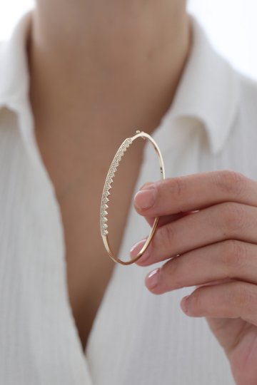 Taşlı Modern Kelepçe - 3