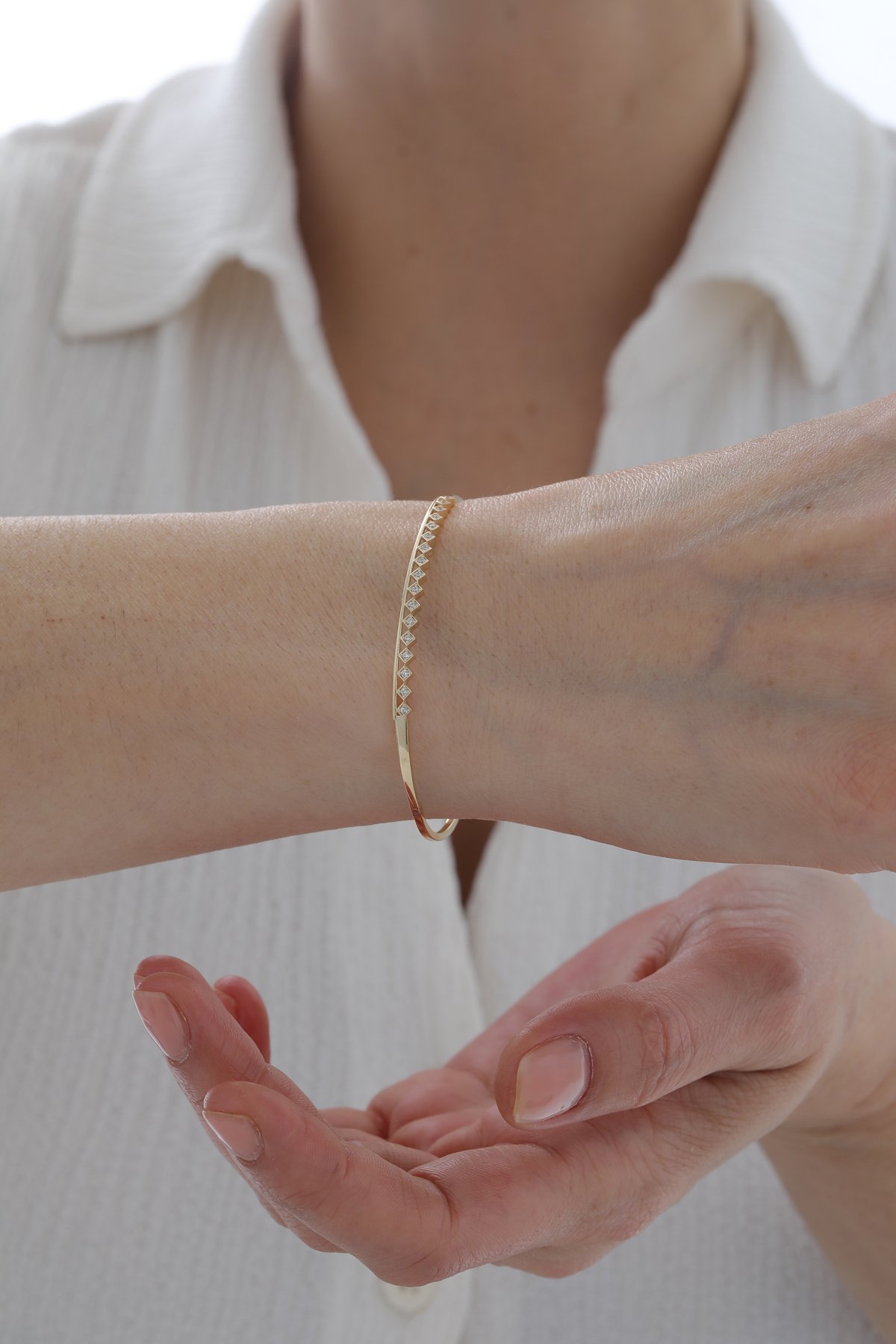 Taşlı Modern Kelepçe - Yavuz Kuyumculuk (2)