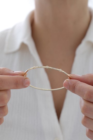 Taşlı Modern Kelepçe - 3