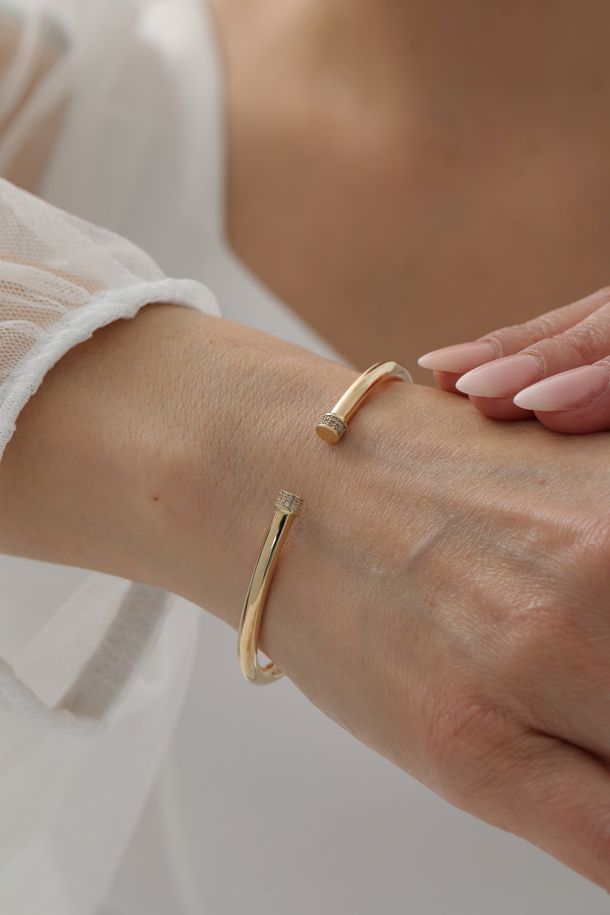 Taşlı Modern Kelepçe - Yavuz Kuyumculuk (1)