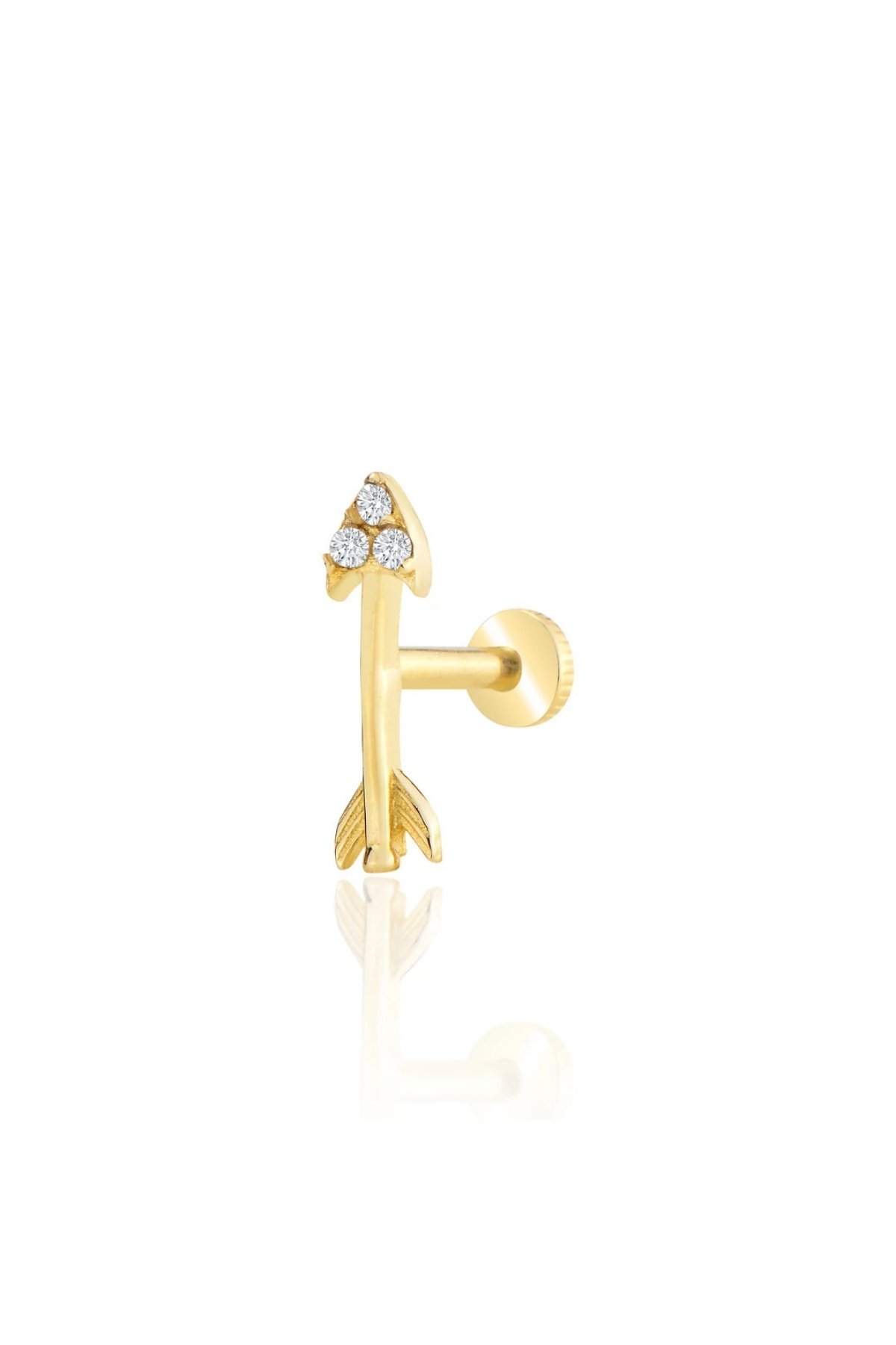 Taşlı Ok Tragus Piercing - Yavuz Kuyumculuk (1)
