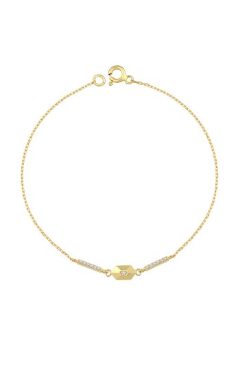 Taşlı Prizma Minimal Bileklik - 2