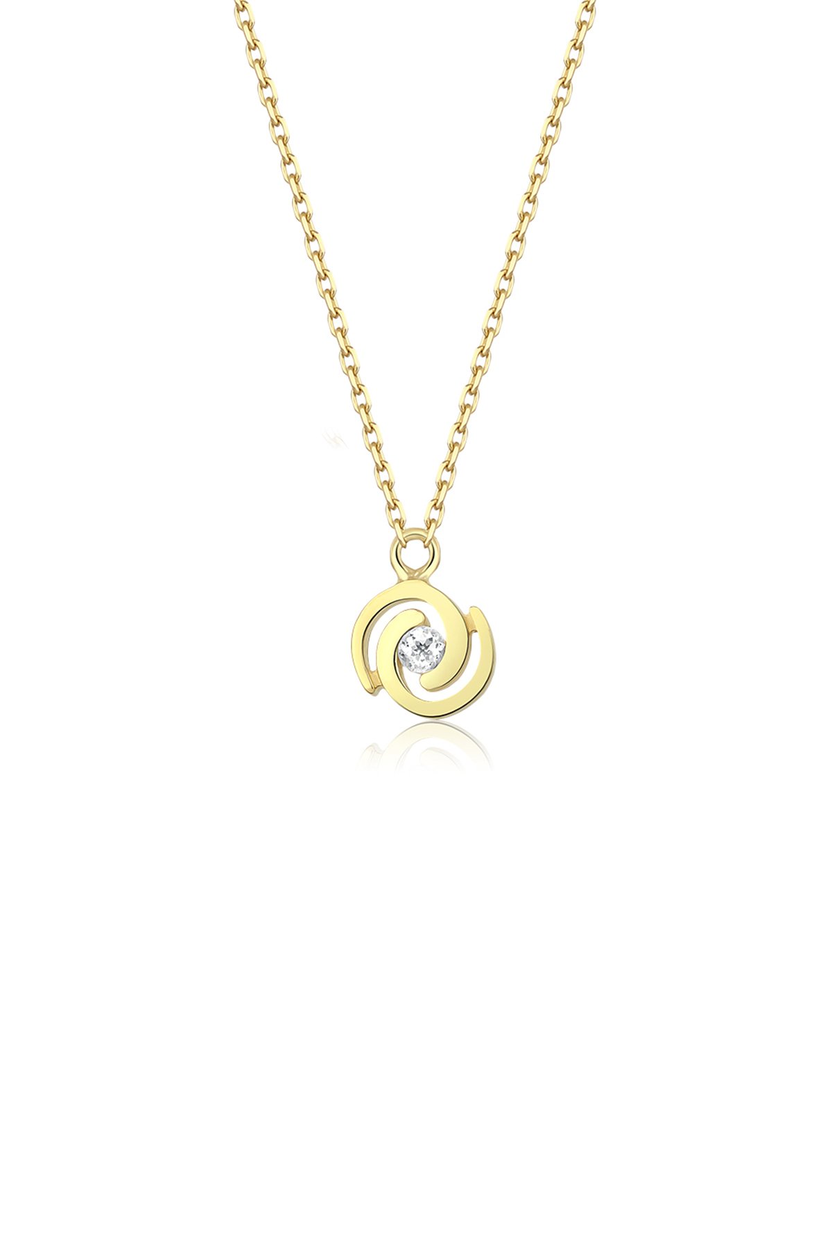 Taşlı Spiral Kolye - Yavuz Kuyumculuk (1)