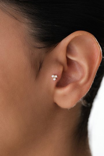 Taşlı Tohum Tragus Piercing - 1