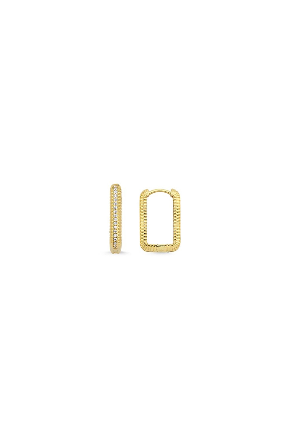 Taşlı U Burgu Küpe - Yavuz Kuyumculuk (2)