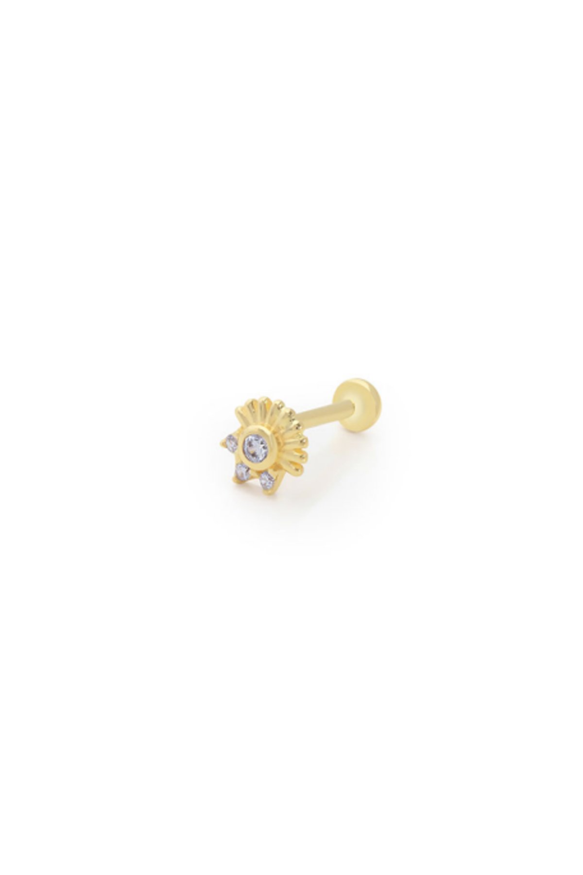 Taşlı Yelpaze Tragus Piercing - Yavuz Kuyumculuk (1)