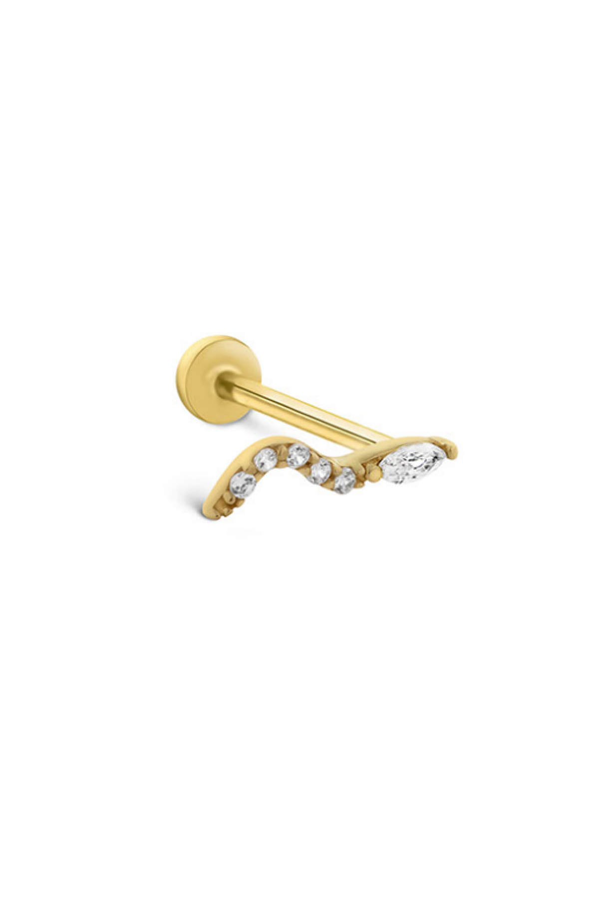 Taşlı Yılan Tragus Piercing - Yavuz Kuyumculuk (1)