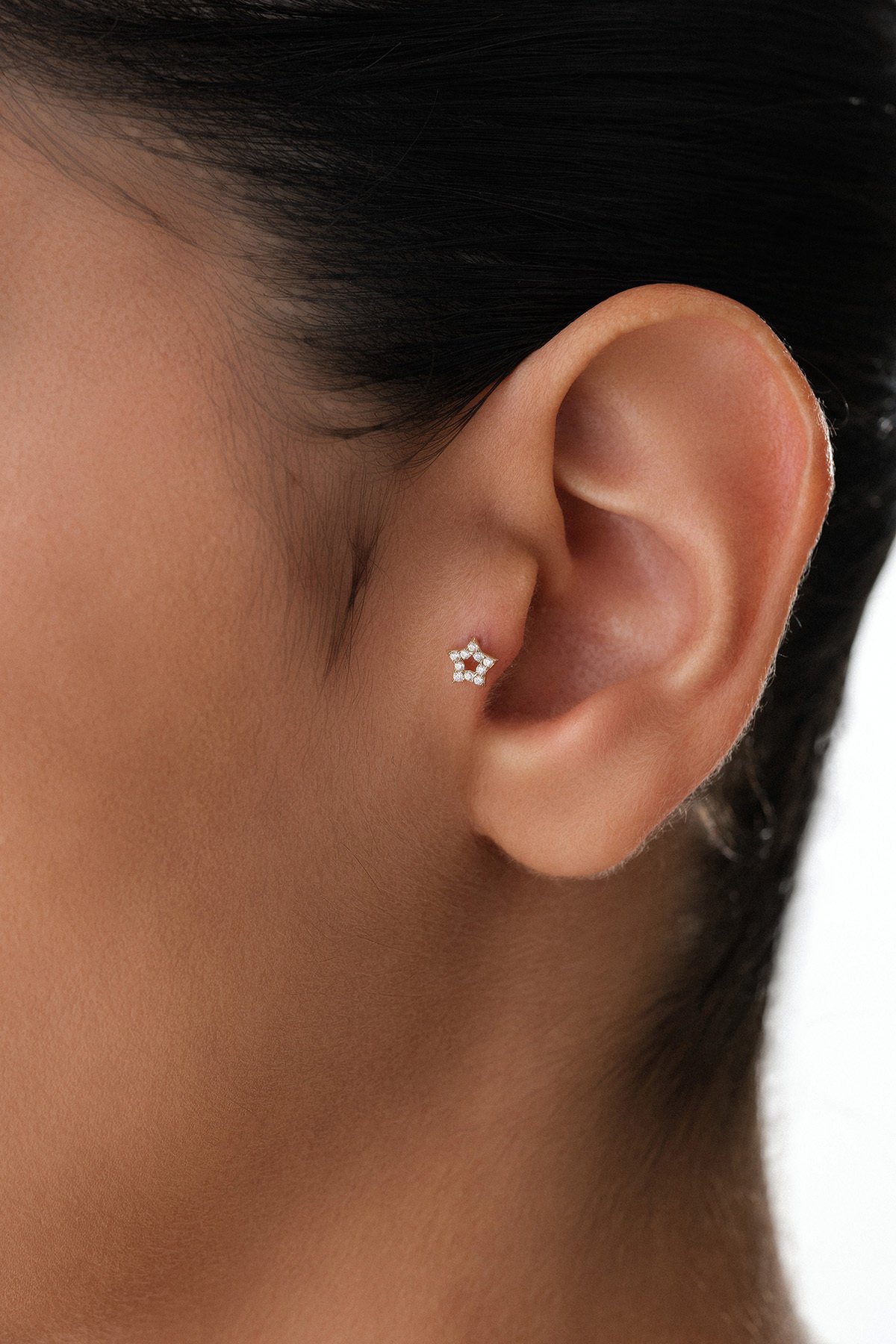 Taşlı Yıldız Piercing Tragus - Yavuz Kuyumculuk (1)