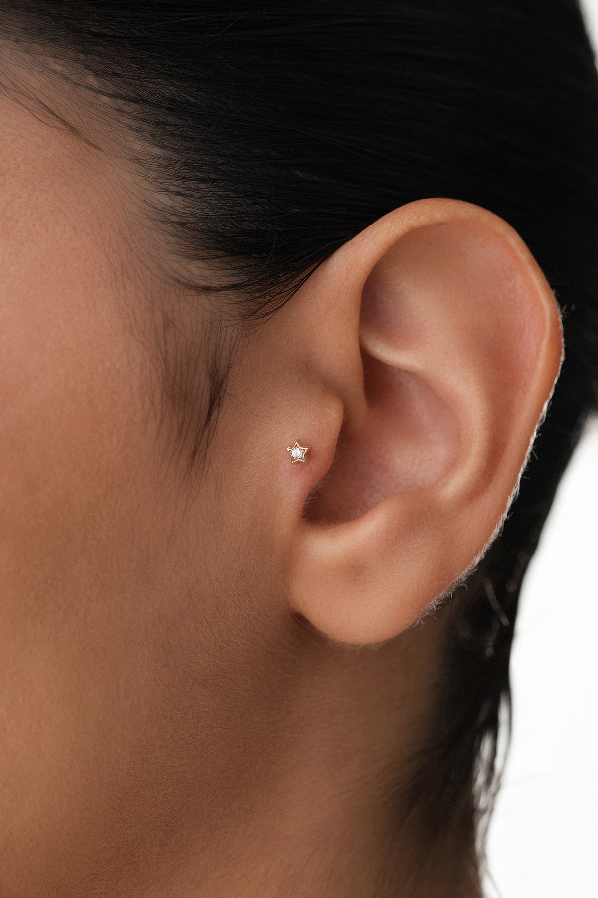 Taşlı Yıldız Tragus Piercing - Yavuz Kuyumculuk (1)