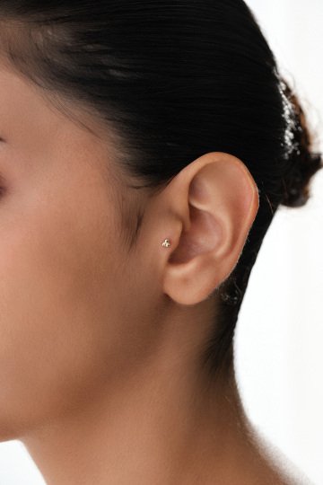 Taşlı Yıldız Tragus Piercing - 2