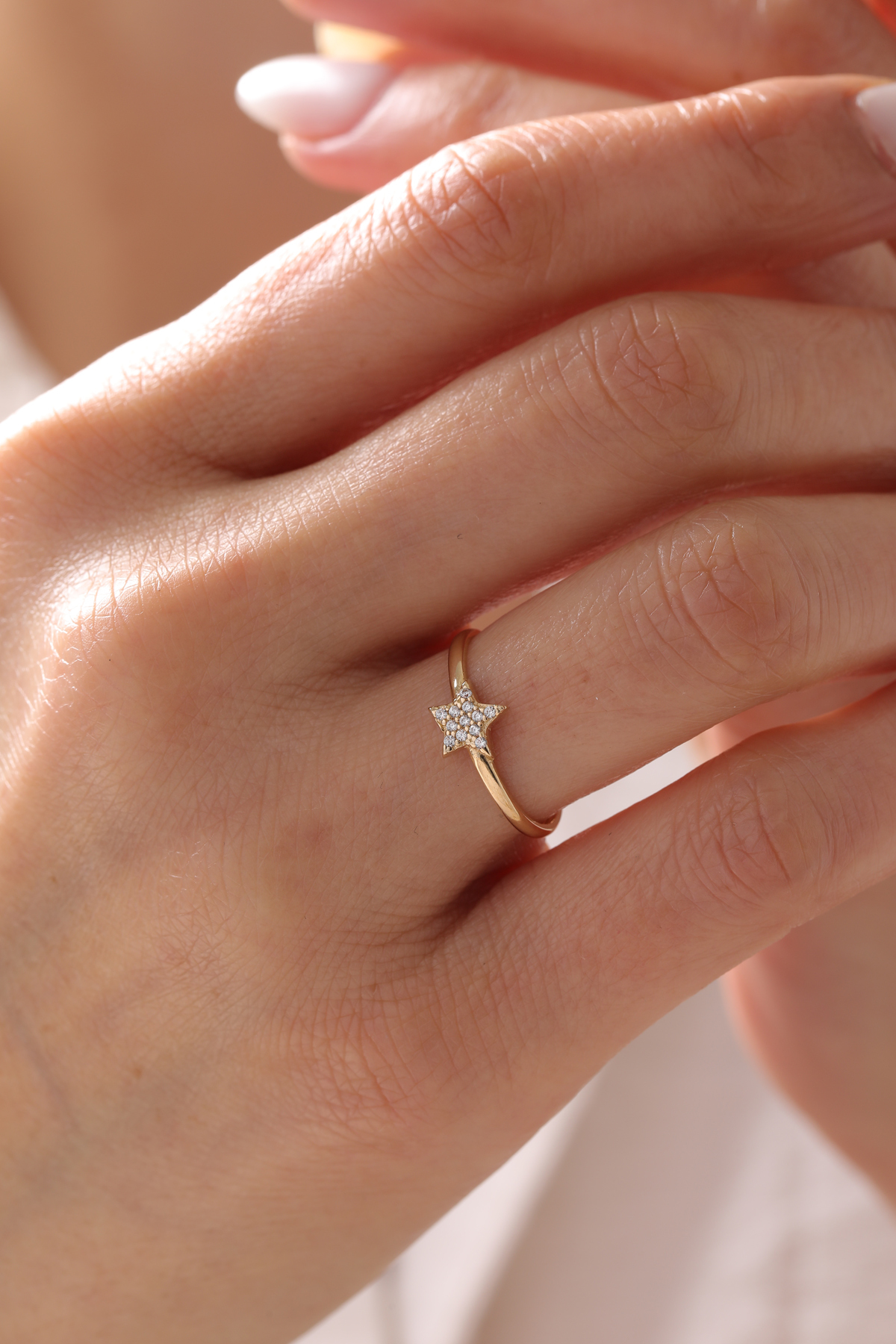 Taşlı Yıldız Yüzük - Yavuz Kuyumculuk