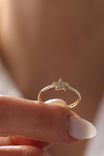 Taşlı Yıldız Yüzük - 3