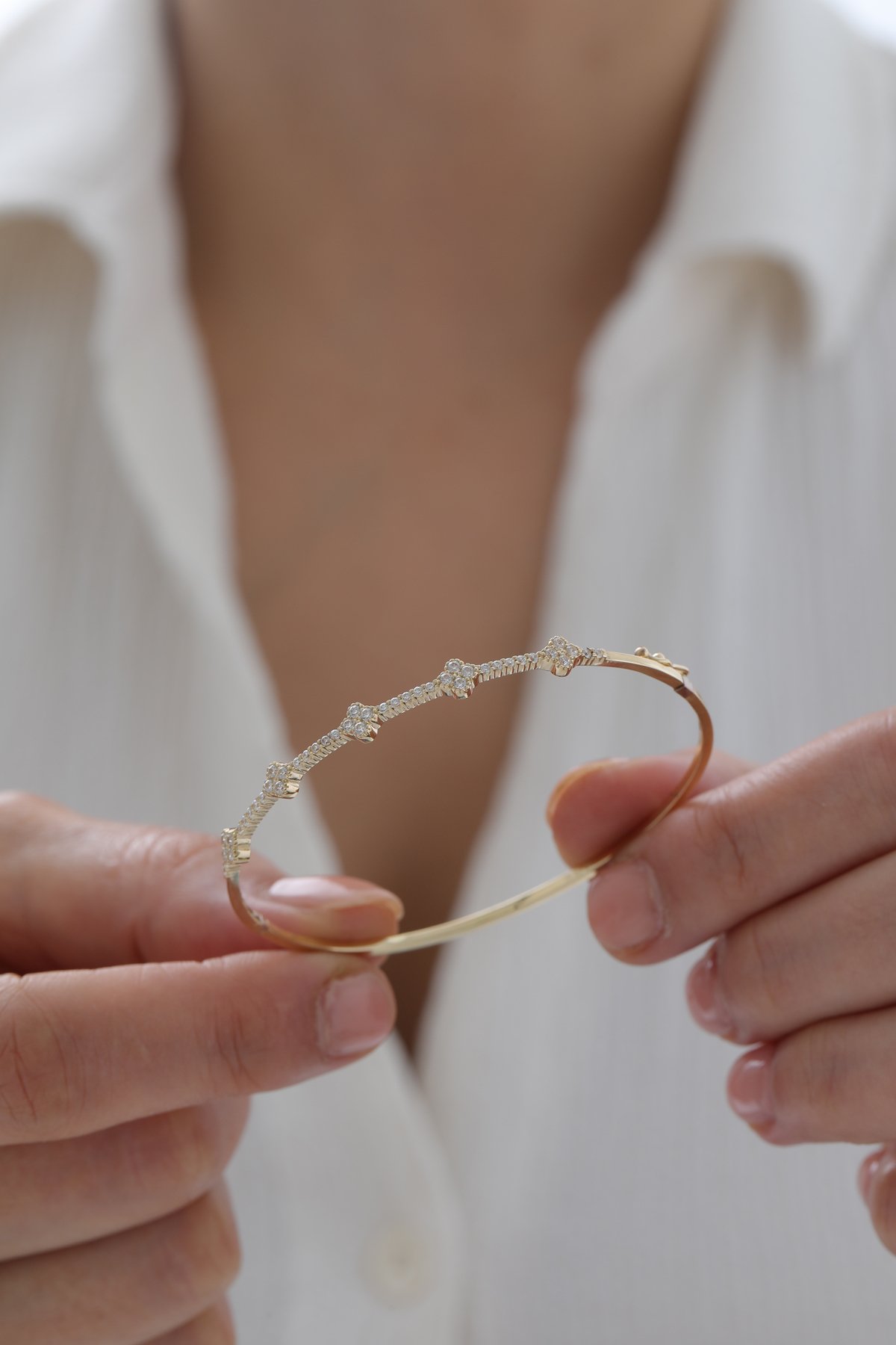 Taşlı Yonca Kelepçe - Yavuz Kuyumculuk (3)