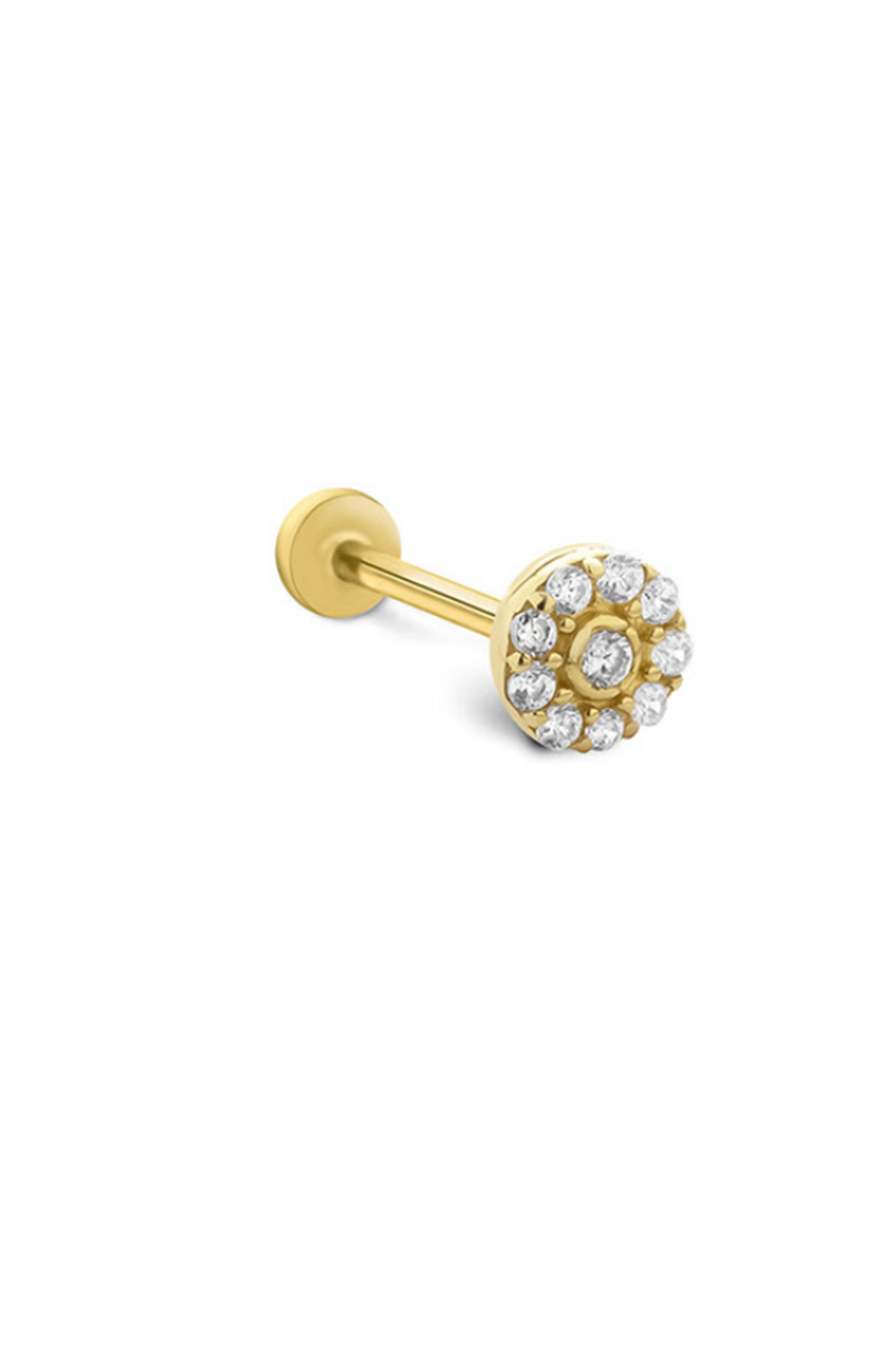Taşlı Yuvarlak Tragus Piercing - Yavuz Kuyumculuk (1)