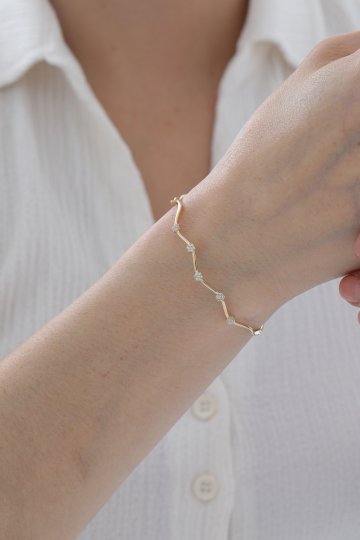 Taşlı Zikzak Kelepçe - 1