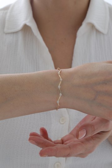 Taşlı Zikzak Kelepçe - 2