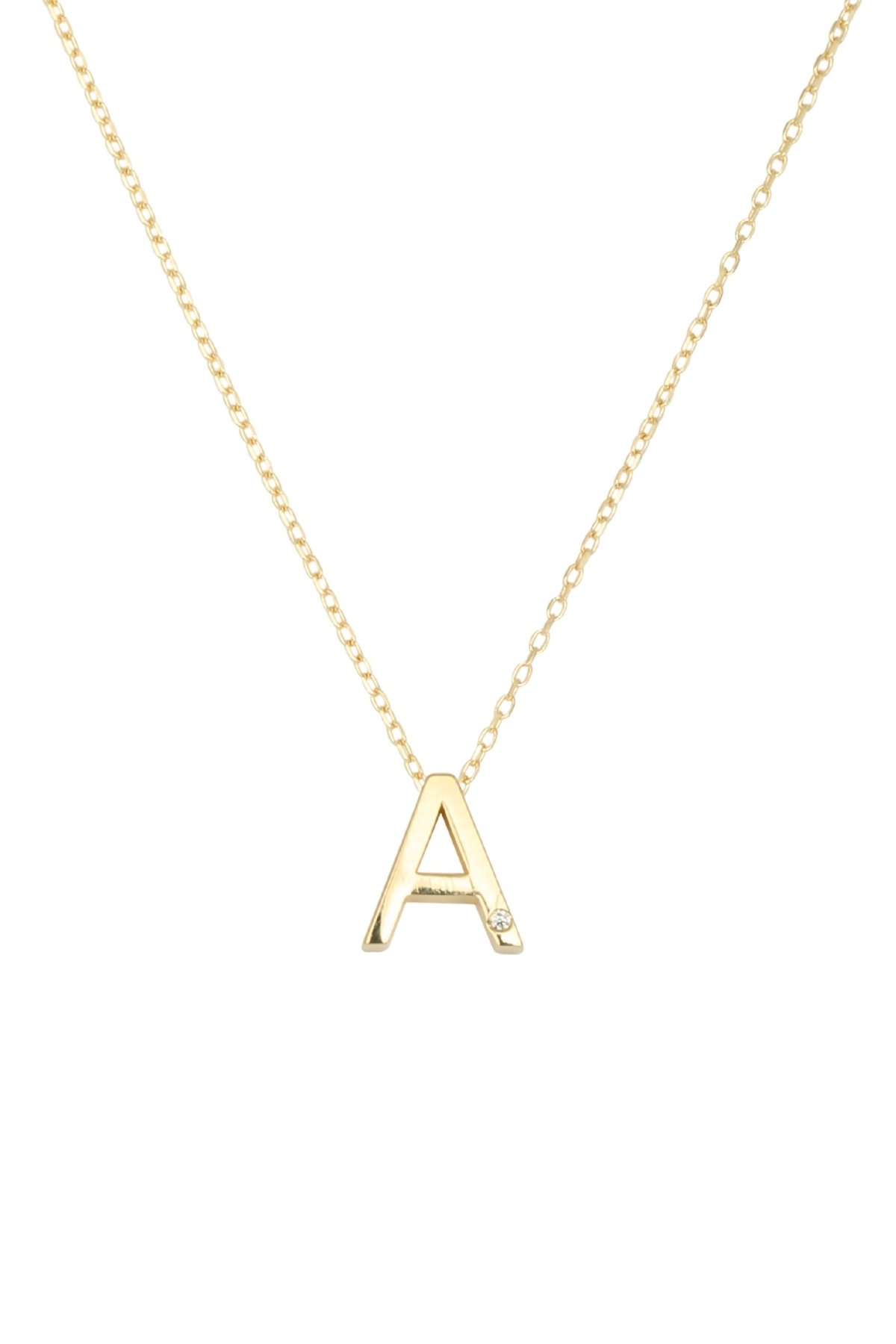 Tektaş Detaylı Harf Kolye - Yavuz Kuyumculuk (2)