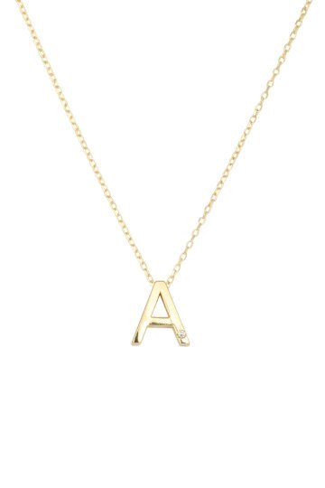 Tektaş Detaylı Harf Kolye - 2